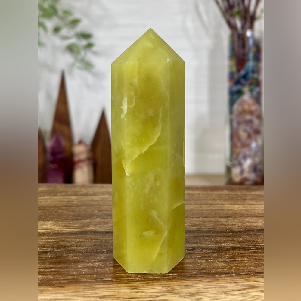 1210 Green Opal Crystal Tower